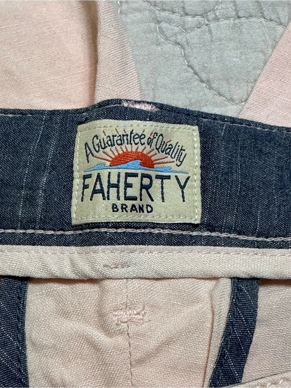 aherty NEW Men’s Malibu Pink Linen Blend Chino Shorts Sz.33 & 38 Preppy Casual